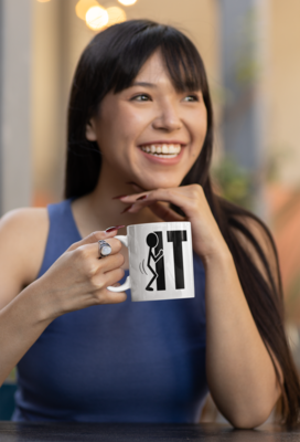 F It - Coffee Mug. Coffee Tea Cup Funny Words Novelty Gift Present White Ceramic Mug for Christmas Thanksgiving - image2